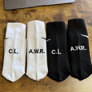 Nike Black and White Crew Socks